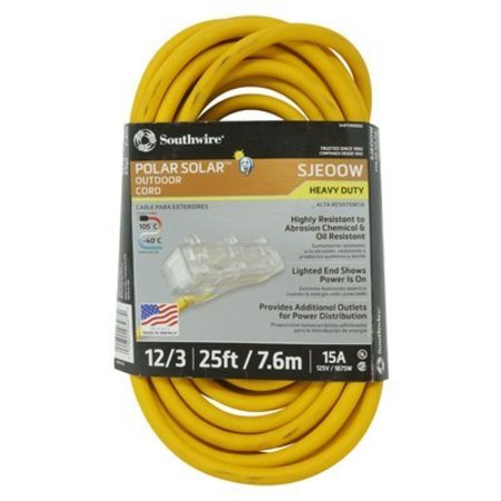 SOUTHWIRE 25' 123 YEL PWR Block 3487SW0002